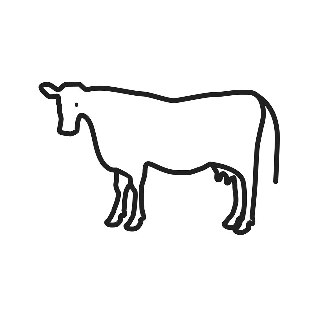 Cow Line Icon - IconBunny