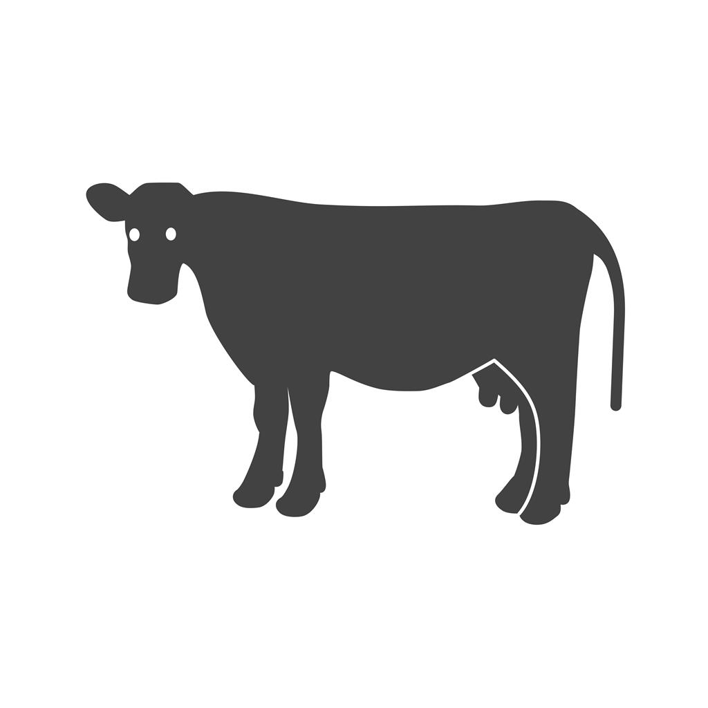 Cow Glyph Icon - IconBunny
