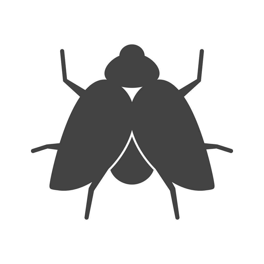 Fly Glyph Icon - IconBunny