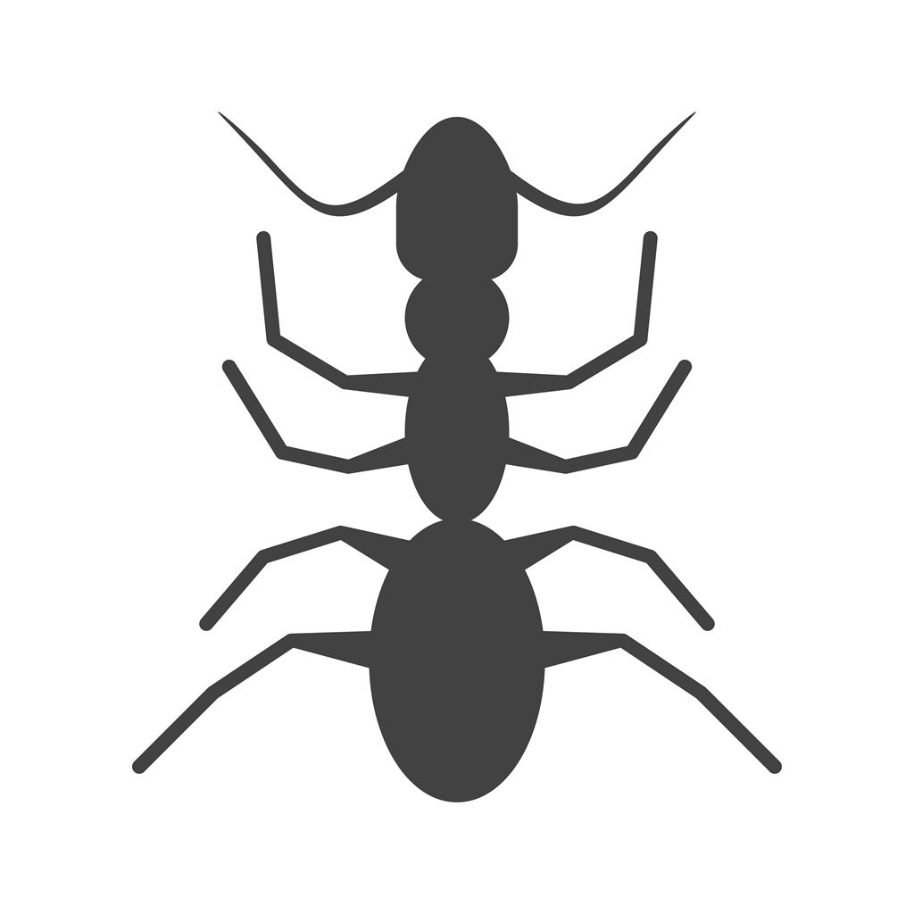 Ant Glyph Icon - IconBunny