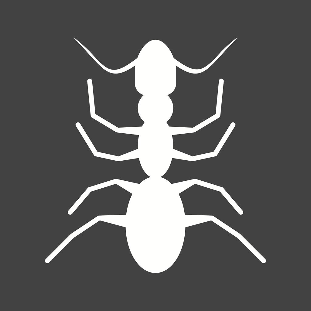 Ant Glyph Inverted Icon - IconBunny
