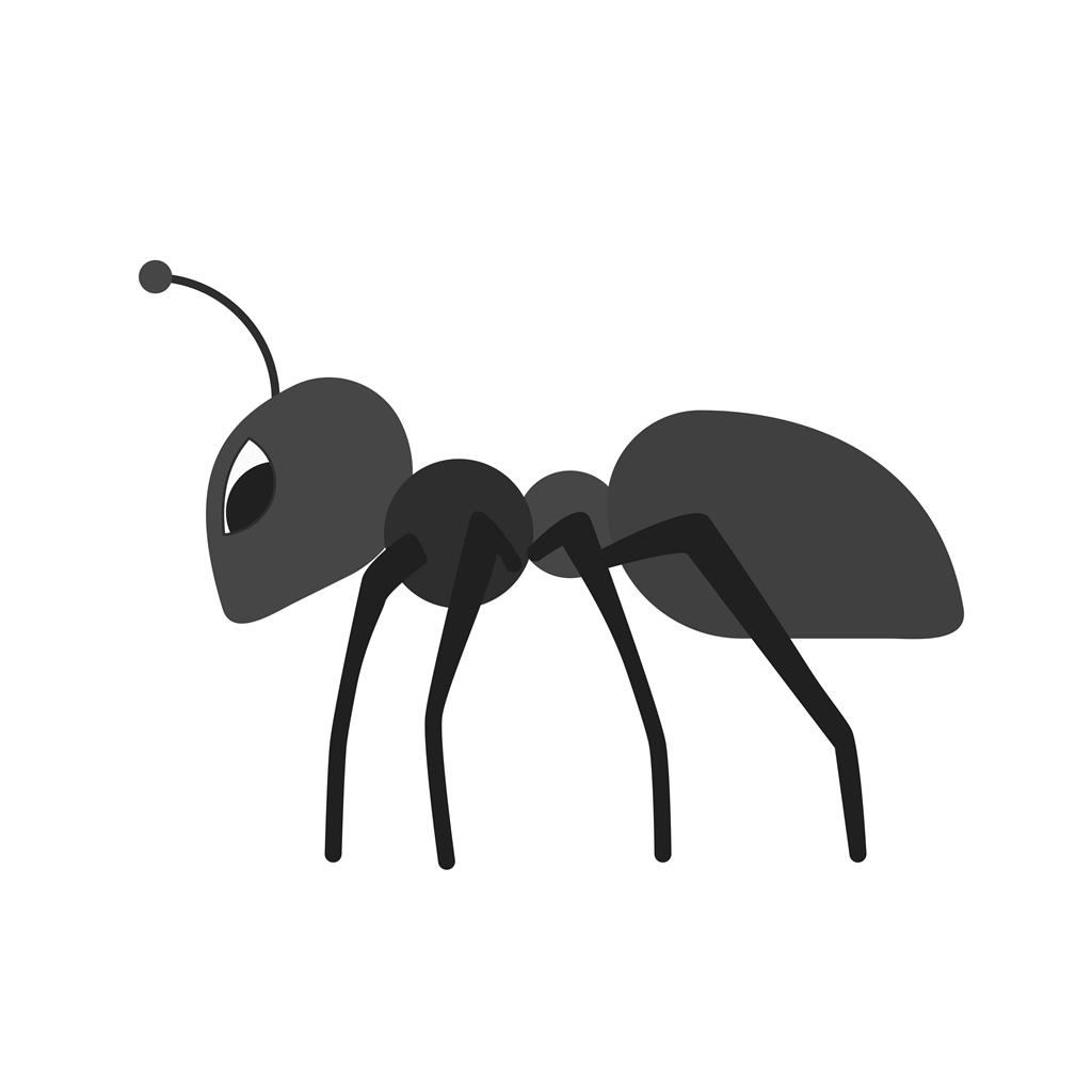 Ant II Greyscale Icon - IconBunny