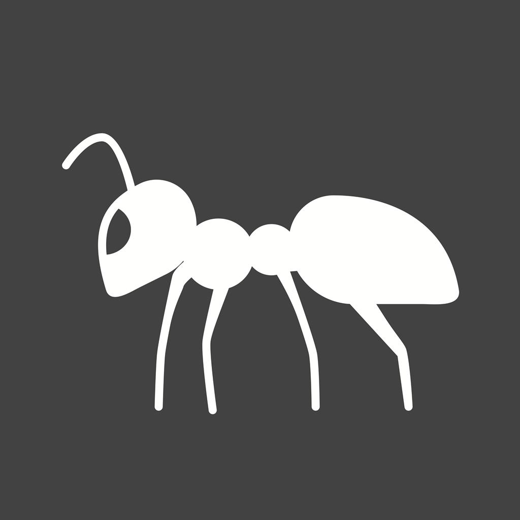 Ant II Glyph Inverted Icon - IconBunny