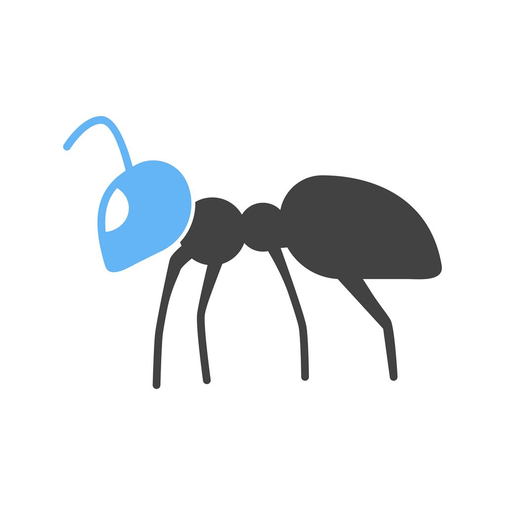 Ant II Blue Black Icon - IconBunny