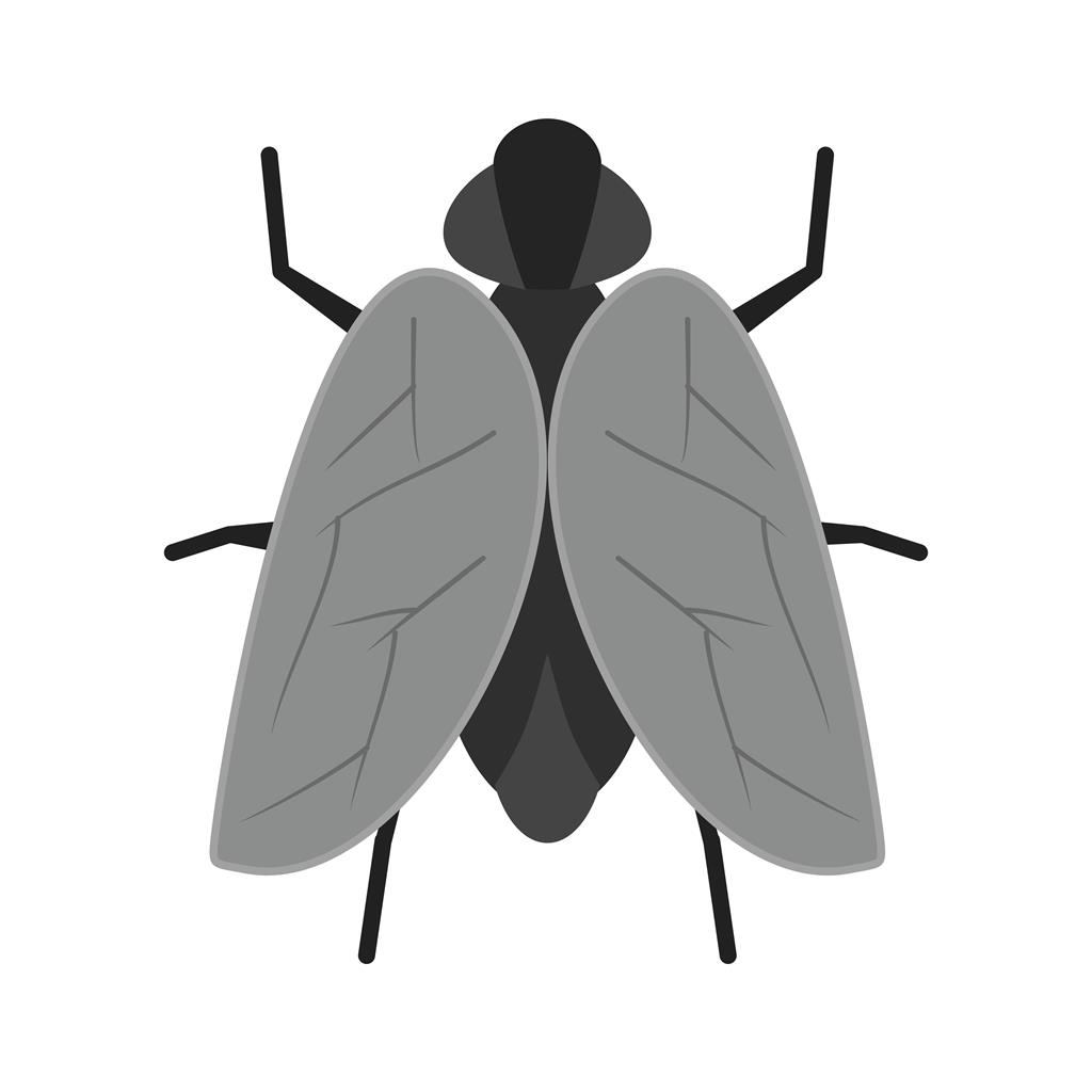 Fly II Greyscale Icon - IconBunny
