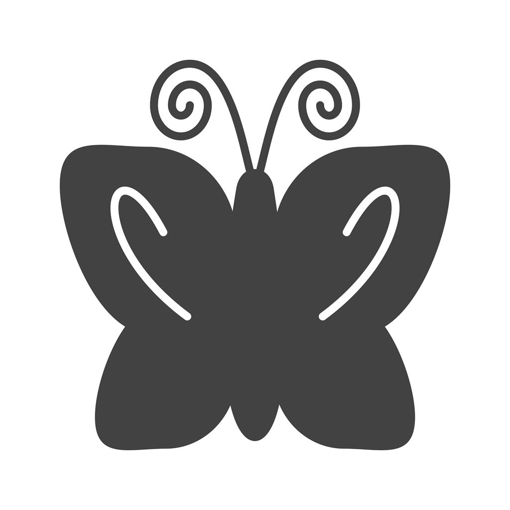 Butterfly III Glyph Icon - IconBunny