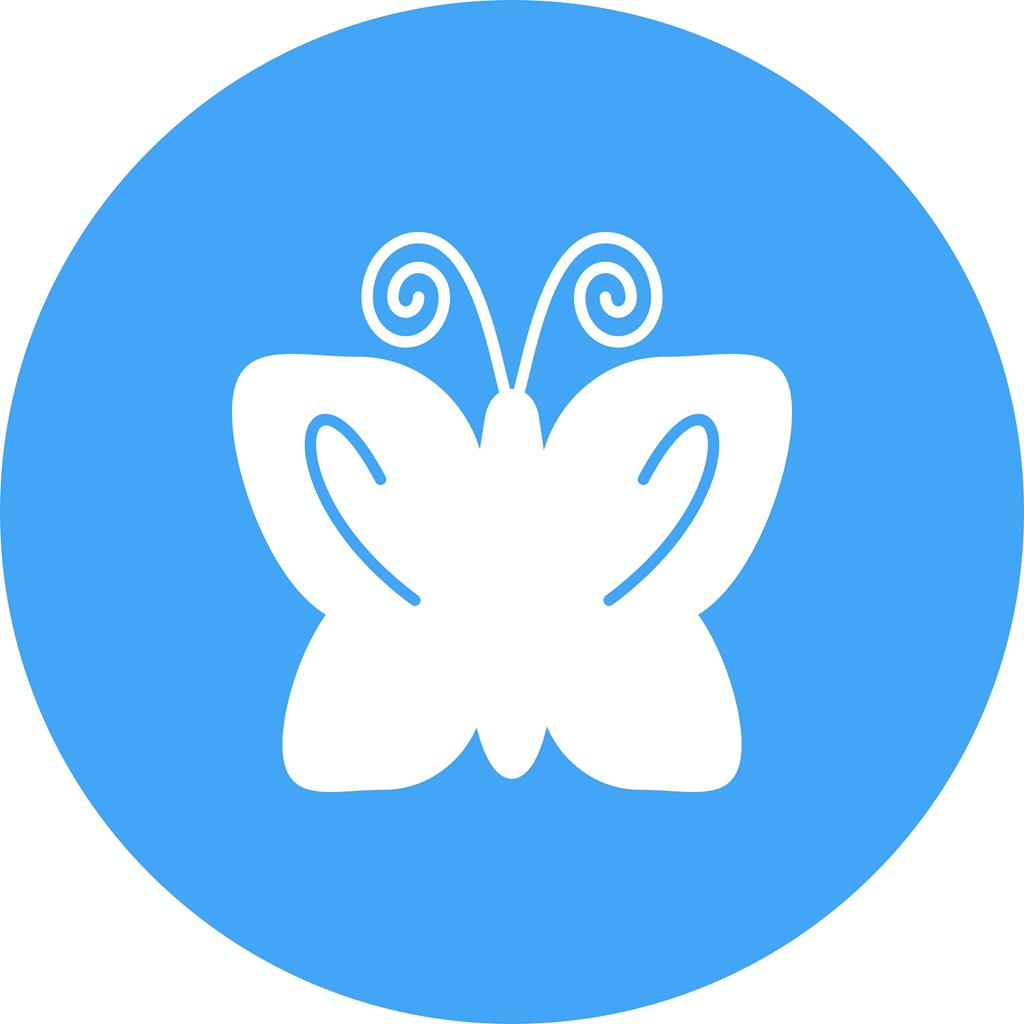 Butterfly III Flat Round Icon - IconBunny