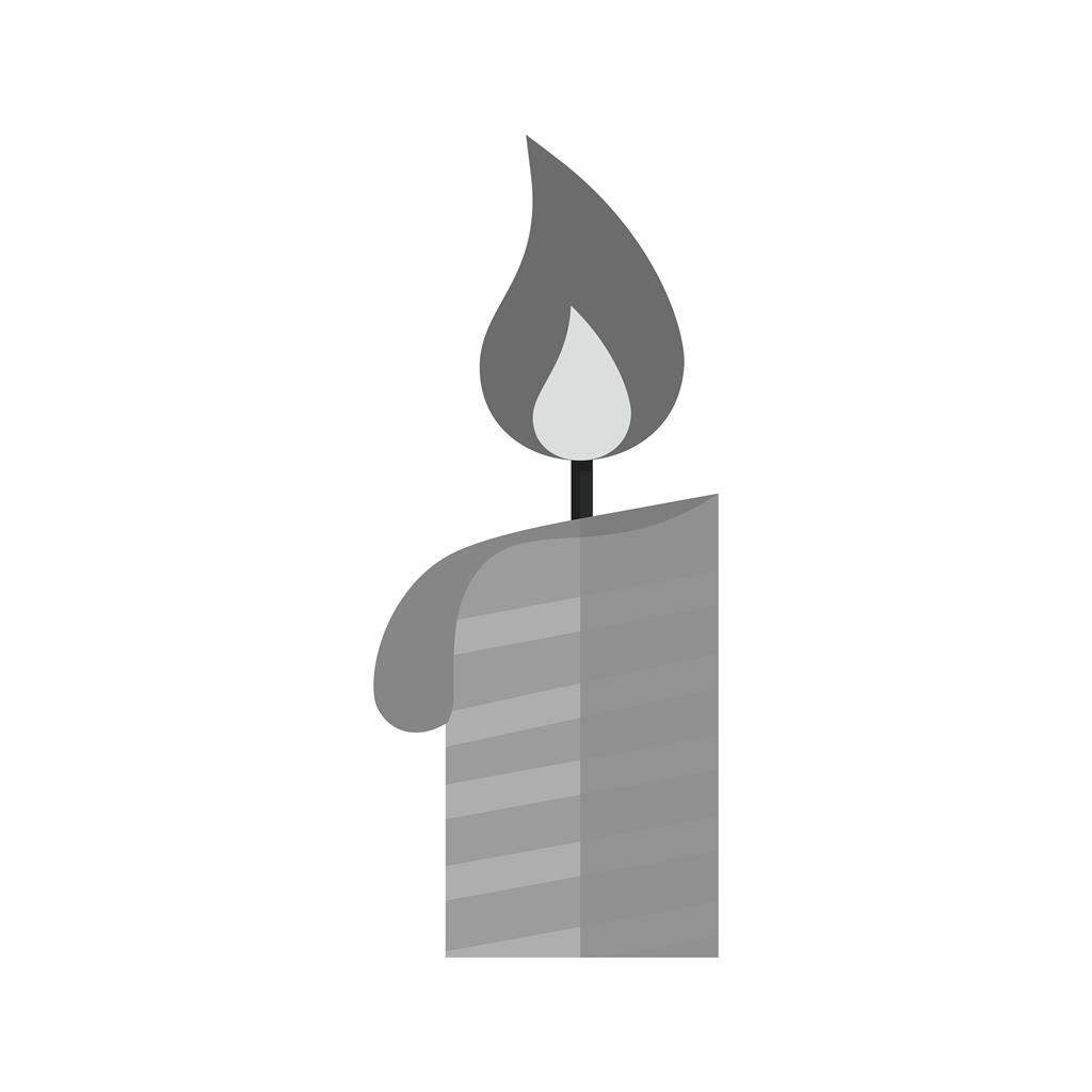 Candle Greyscale Icon - IconBunny