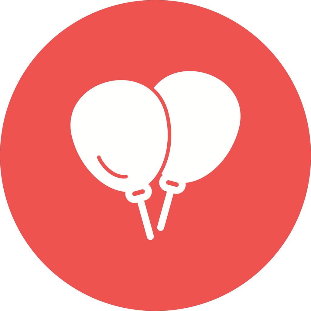 Balloons Flat Round Icon - IconBunny