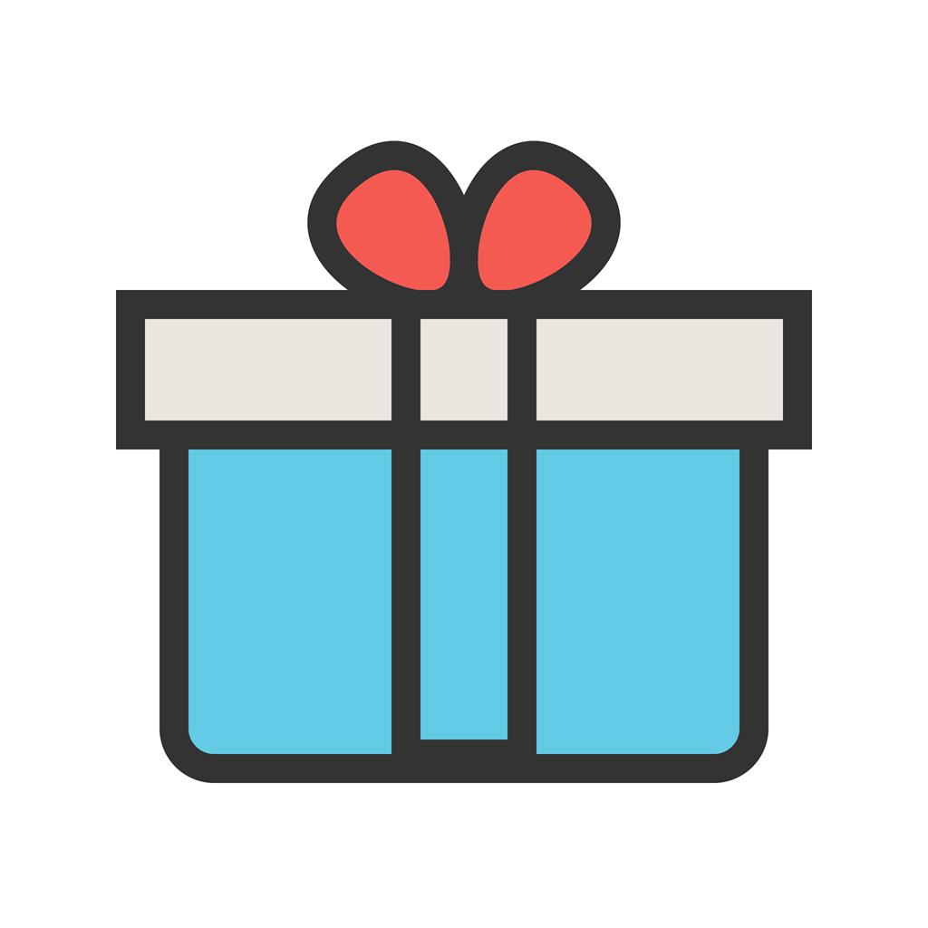 Gift Line Filled Icon - IconBunny