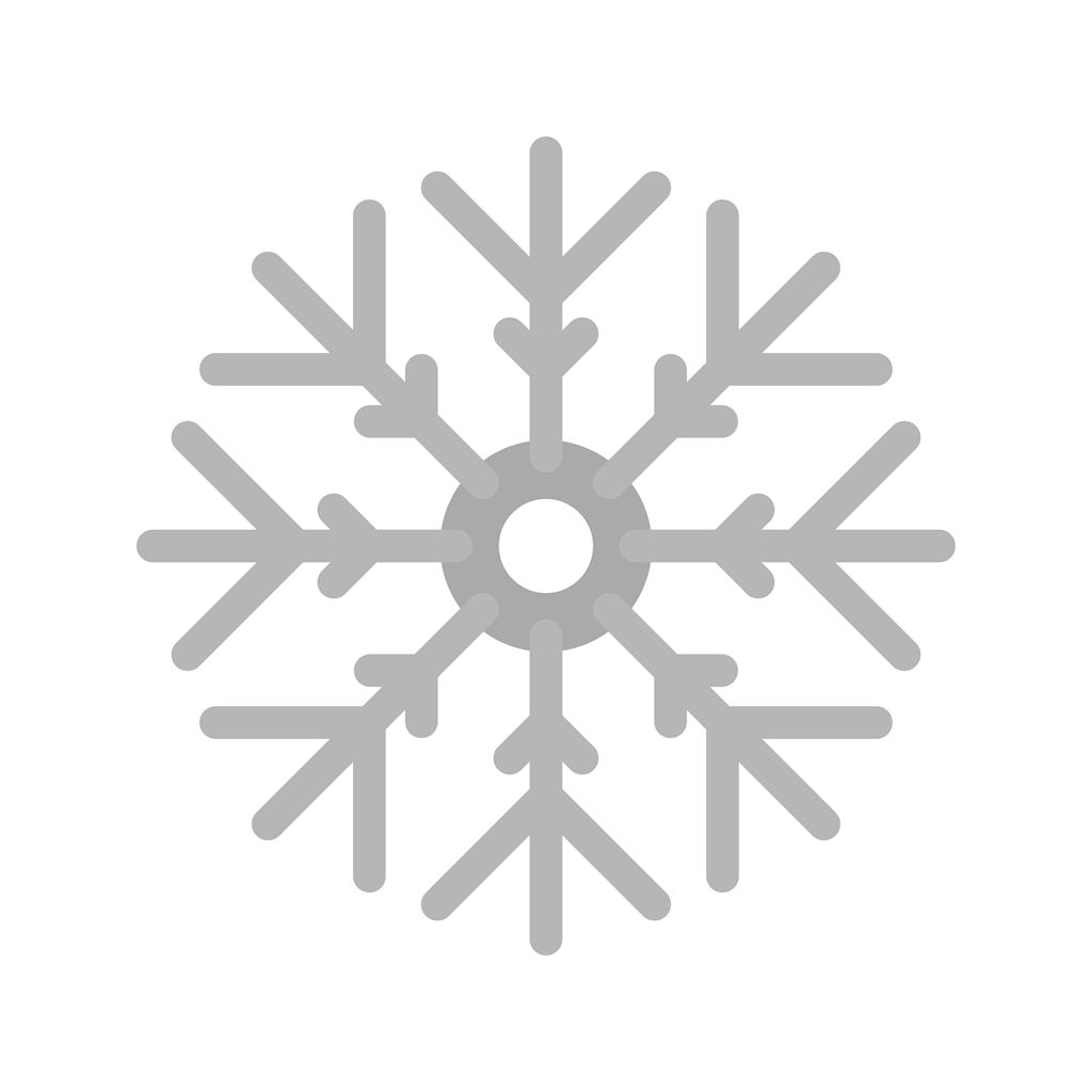 Snowflake Greyscale Icon - IconBunny