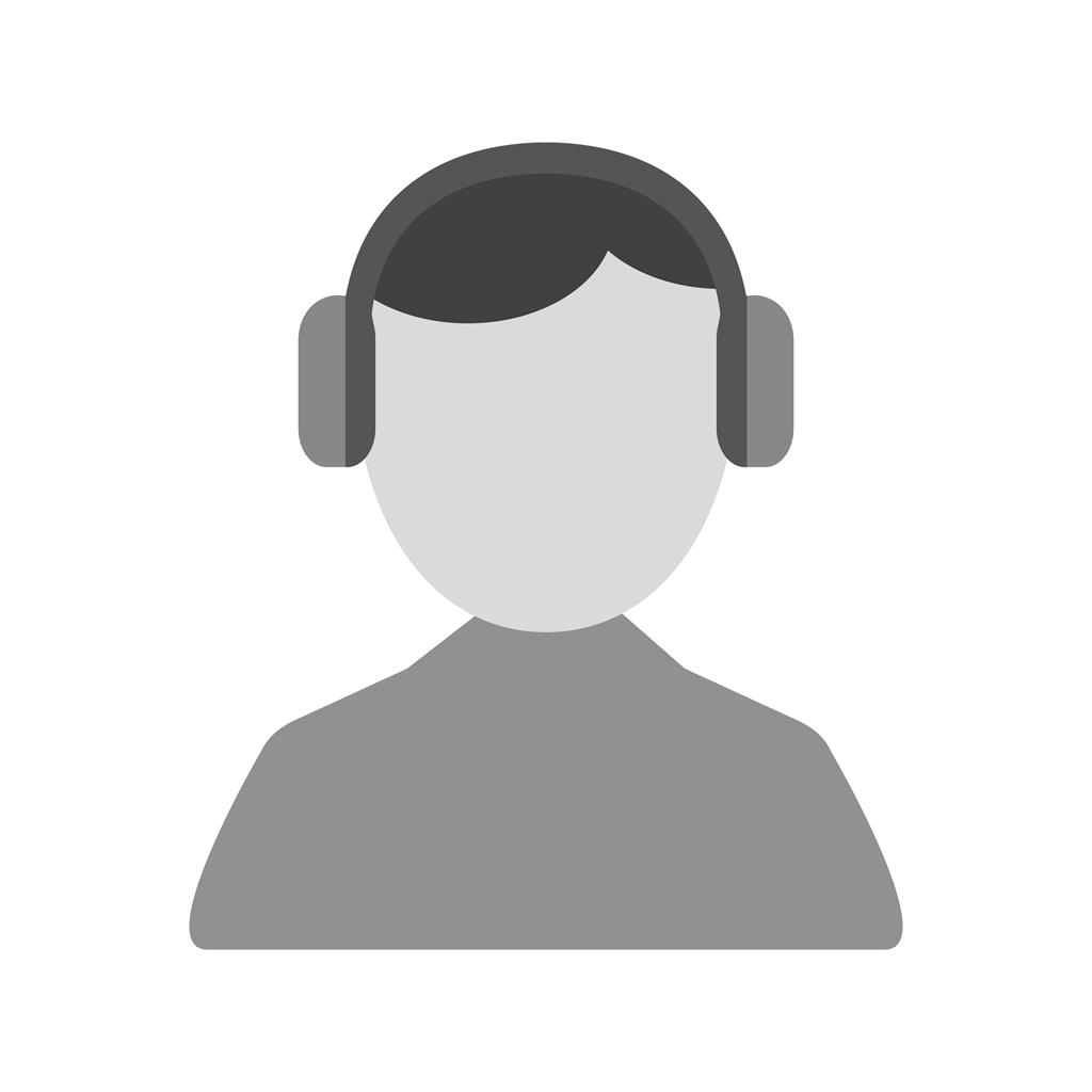Customer Listening Greyscale Icon - IconBunny