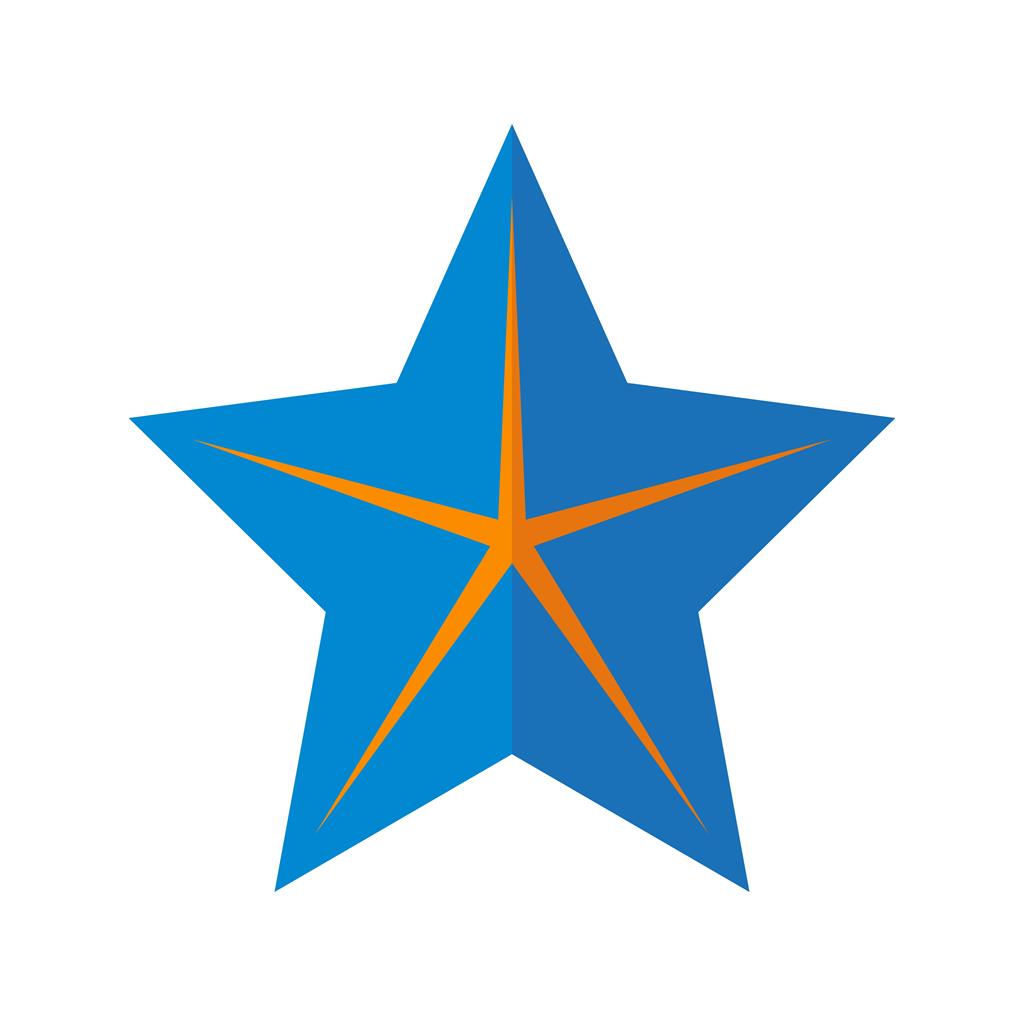 Star Flat Multicolor Icon - IconBunny