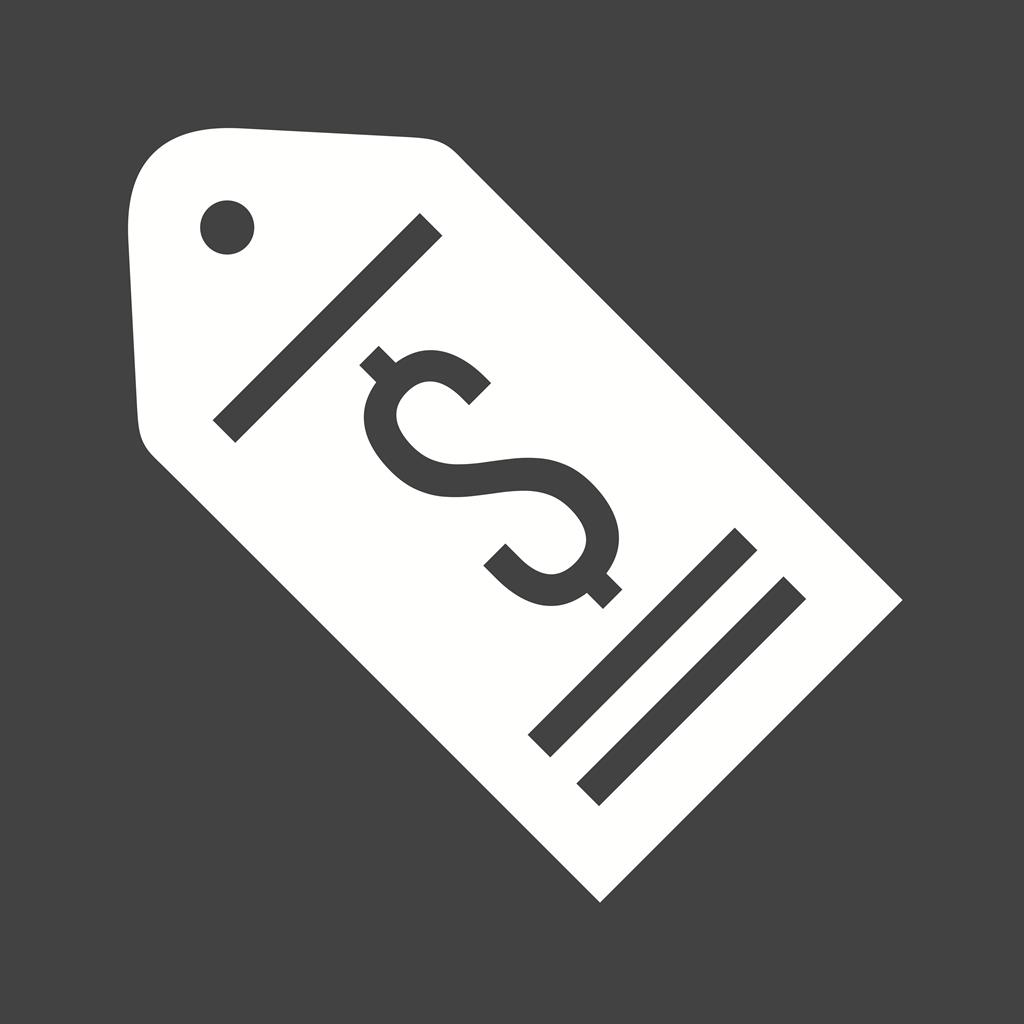 Tag Glyph Inverted Icon - IconBunny
