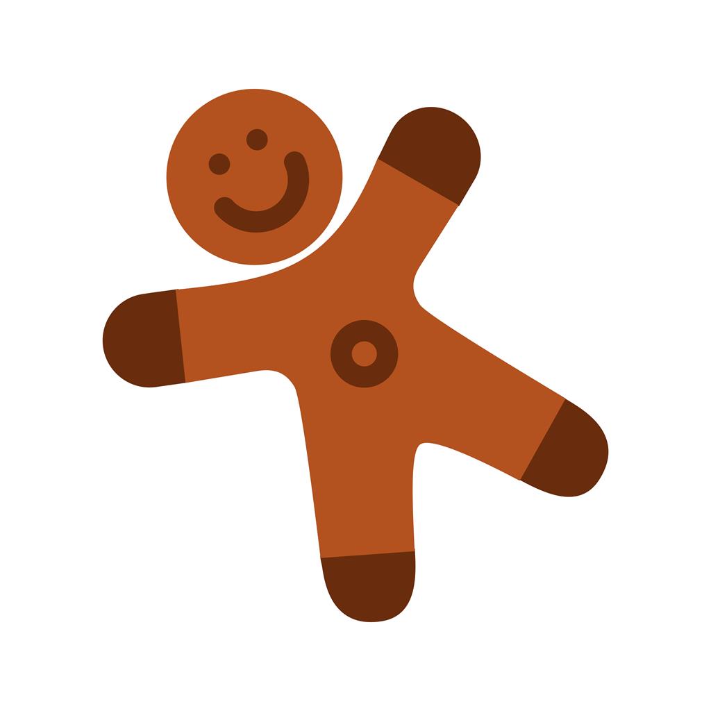 Gingerbread Flat Multicolor Icon - IconBunny