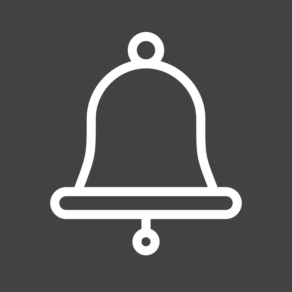Bell II Line Inverted Icon - IconBunny