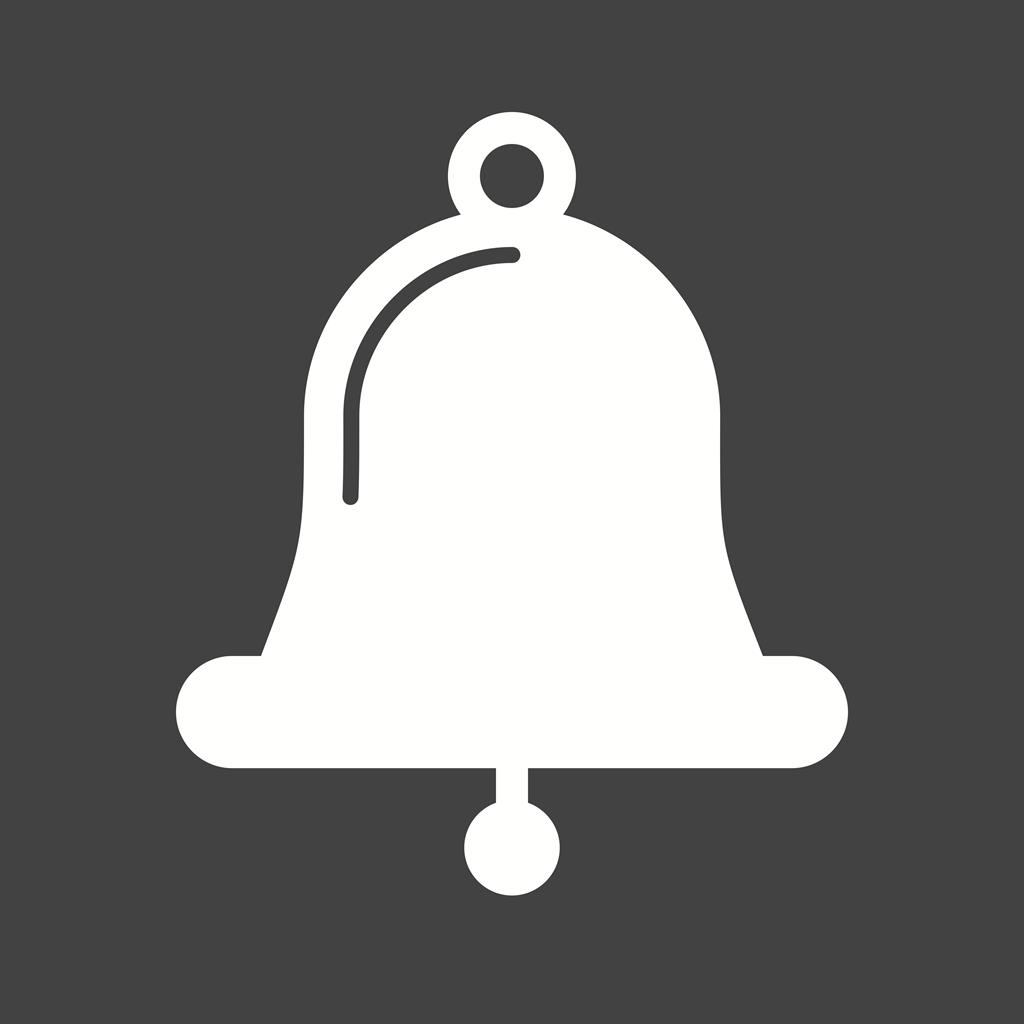 Bell II Glyph Inverted Icon - IconBunny
