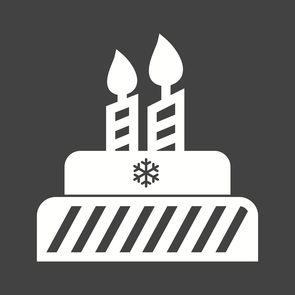 Cake Glyph Inverted Icon - IconBunny