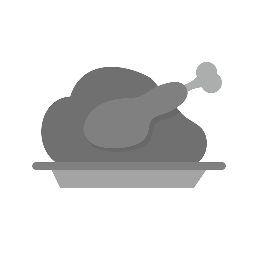 Dinner Greyscale Icon - IconBunny