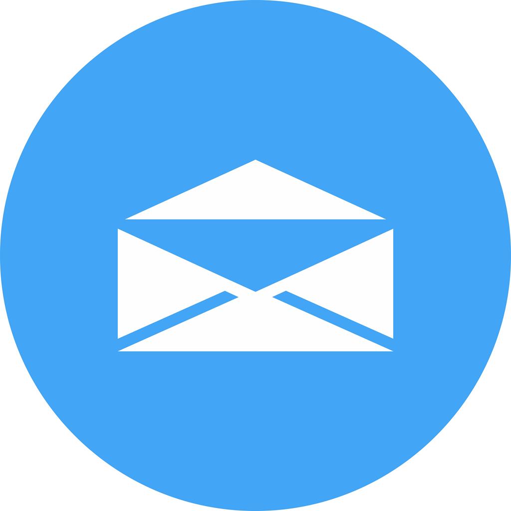 Mail Flat Round Icon - IconBunny
