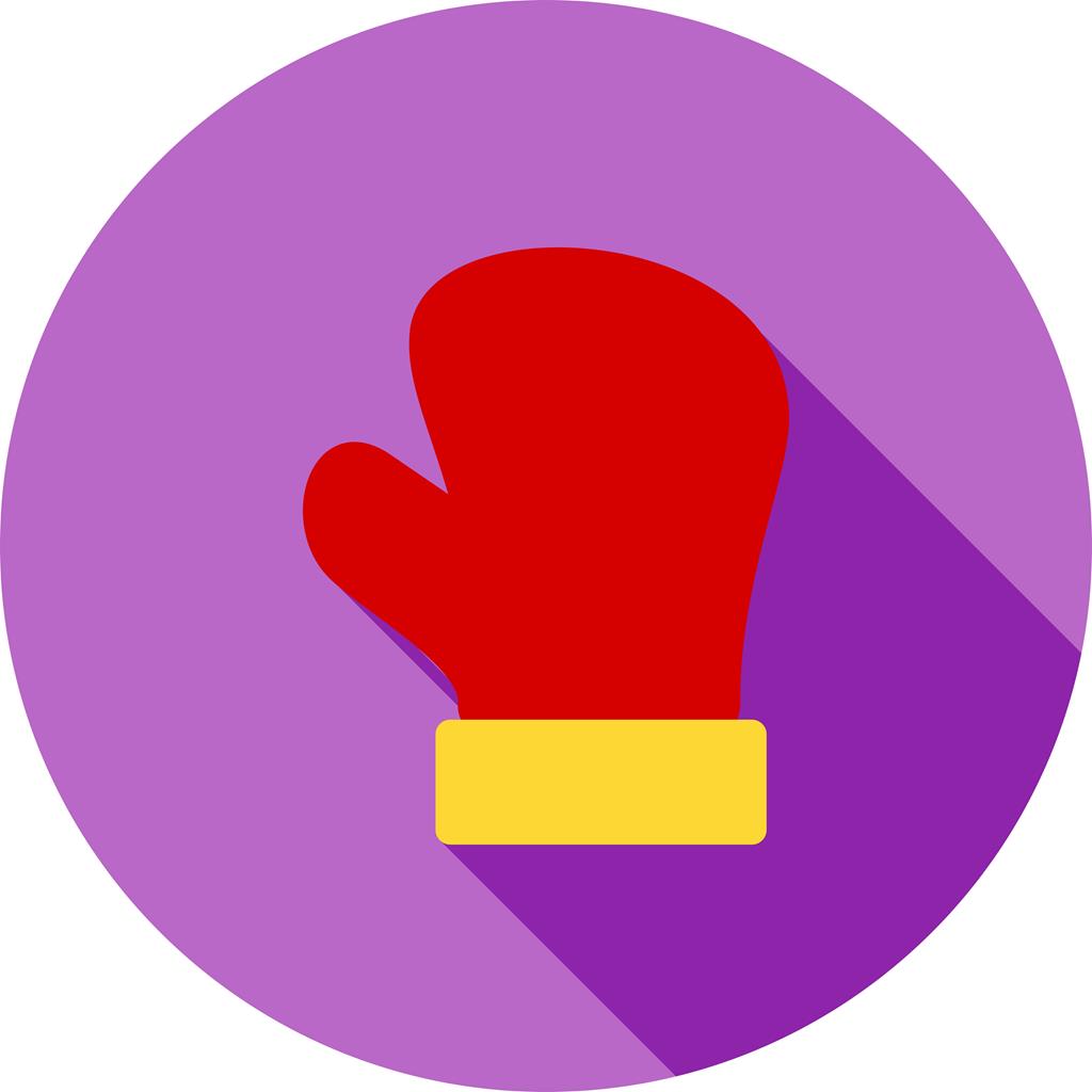 Glove Flat Shadowed Icon - IconBunny