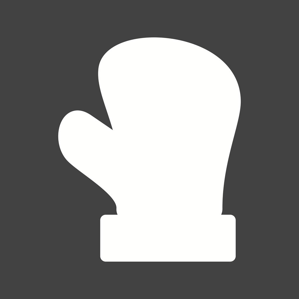 Glove Glyph Inverted Icon - IconBunny