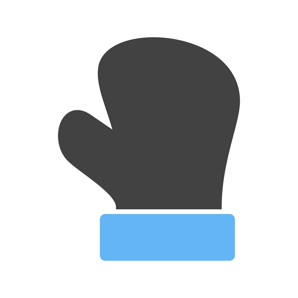 Glove Blue Black Icon - IconBunny