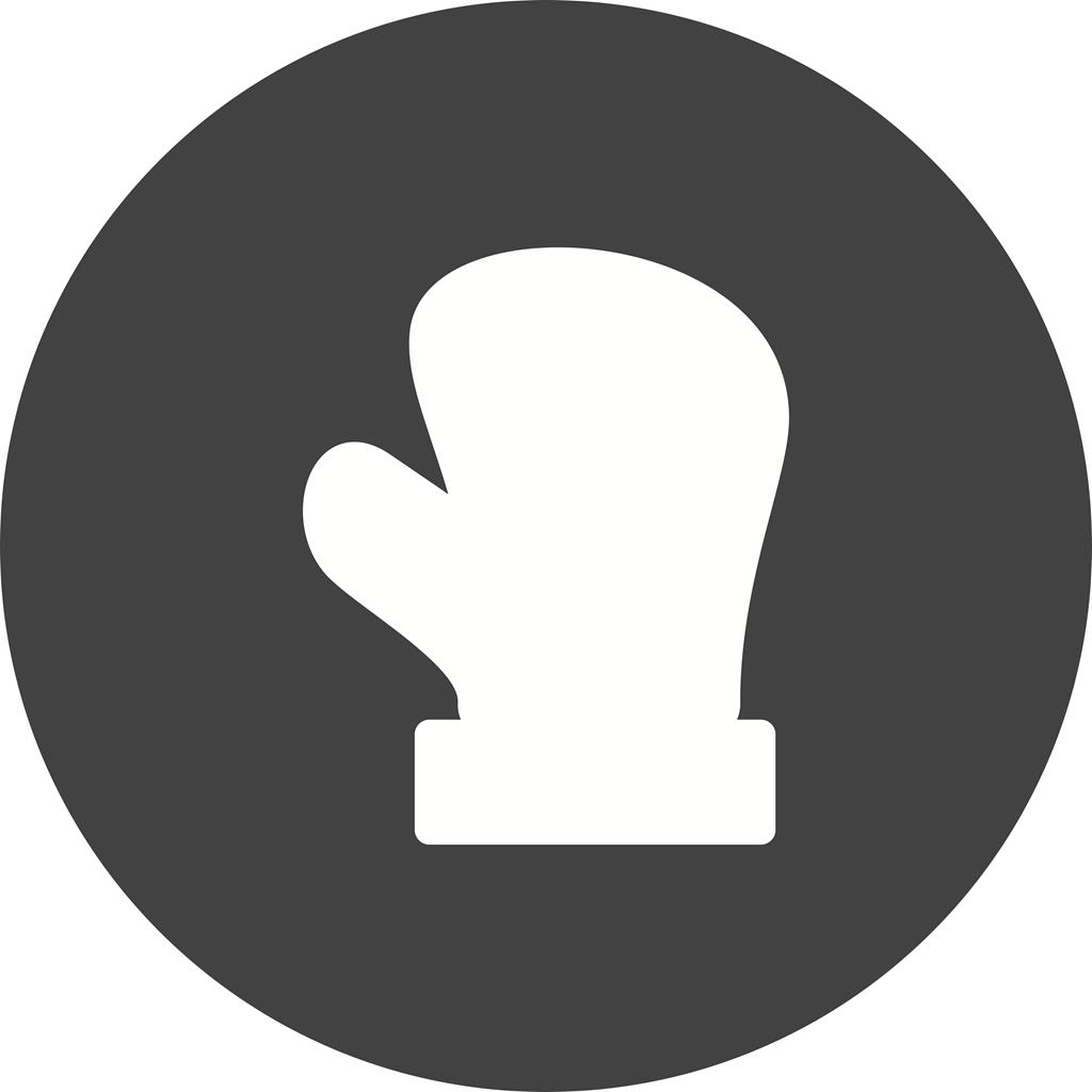 Glove Flat Round Icon - IconBunny