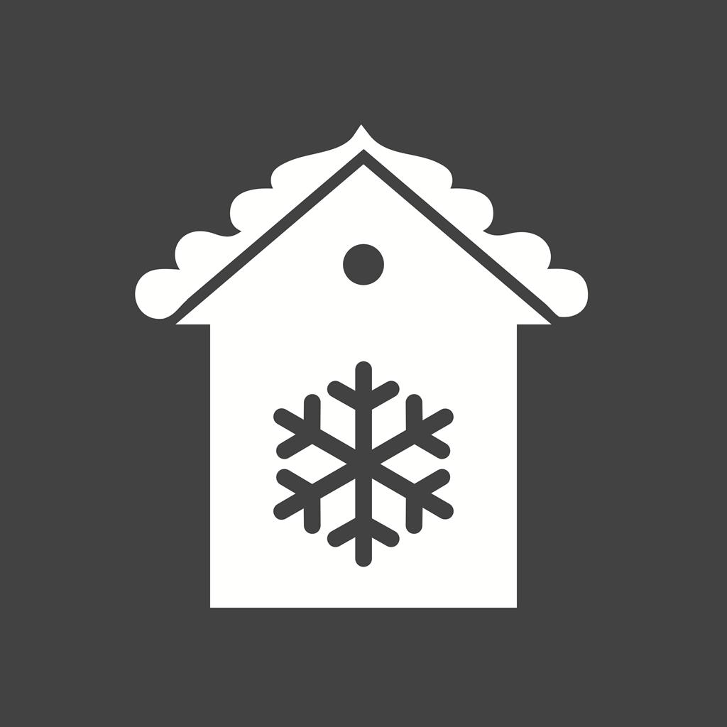 House Glyph Inverted Icon - IconBunny