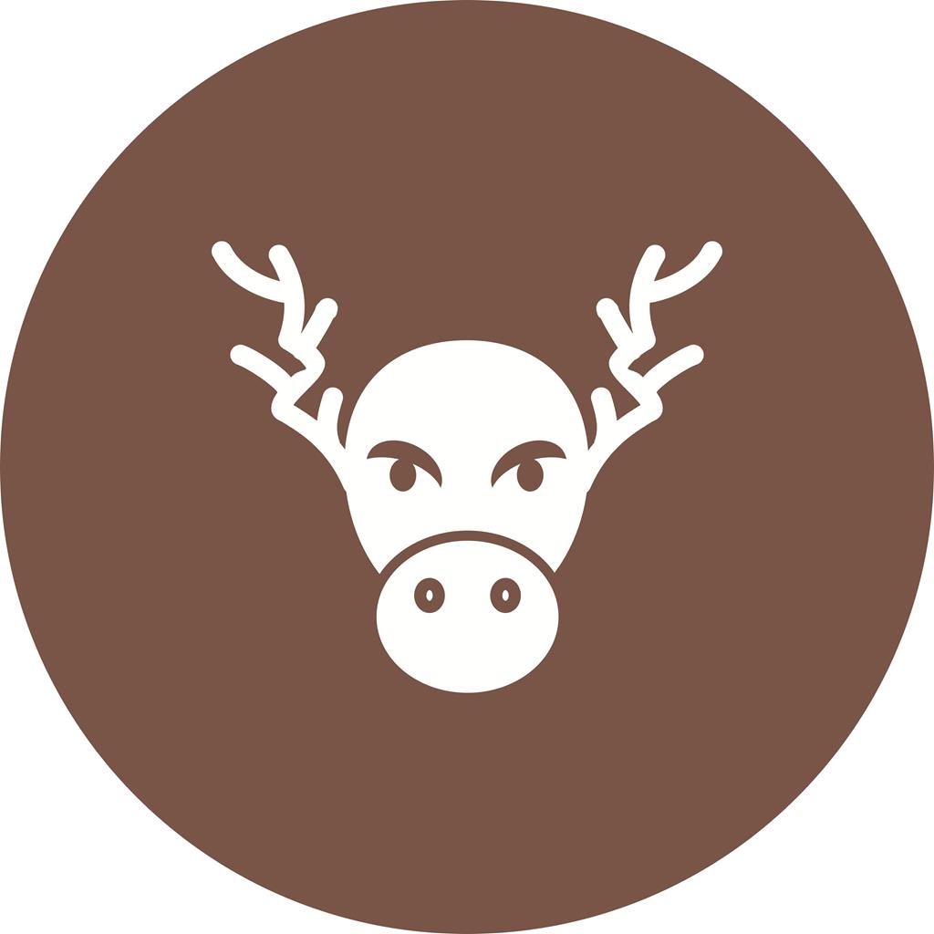 Moose Flat Round Icon - IconBunny