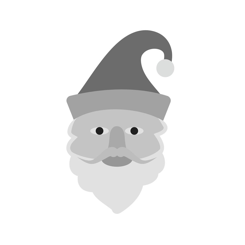 Santa Claus II Greyscale Icon - IconBunny