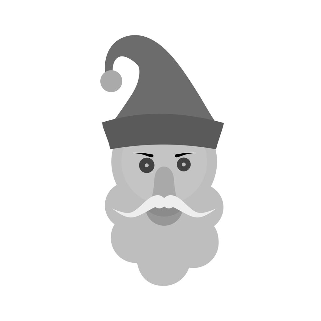 Santa Claus Greyscale Icon - IconBunny