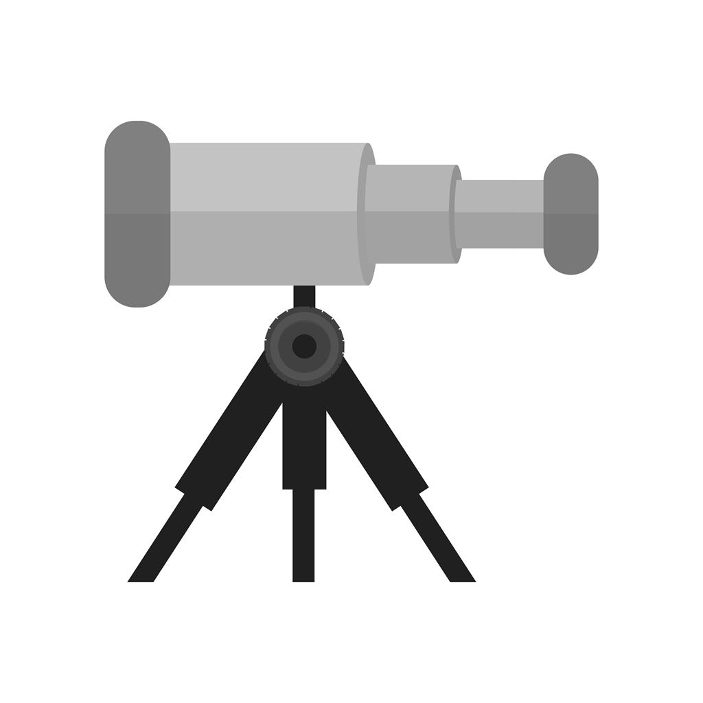Telescope Greyscale Icon - IconBunny
