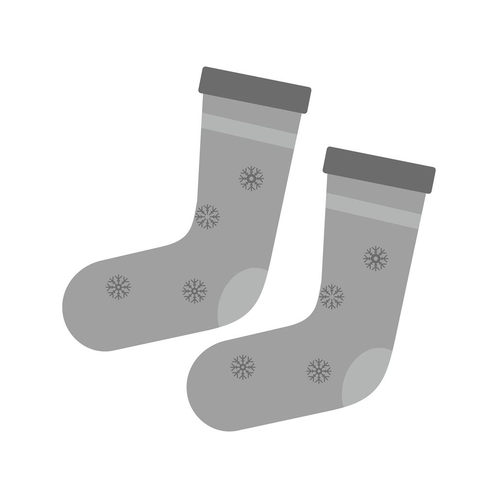 Socks Greyscale Icon - IconBunny