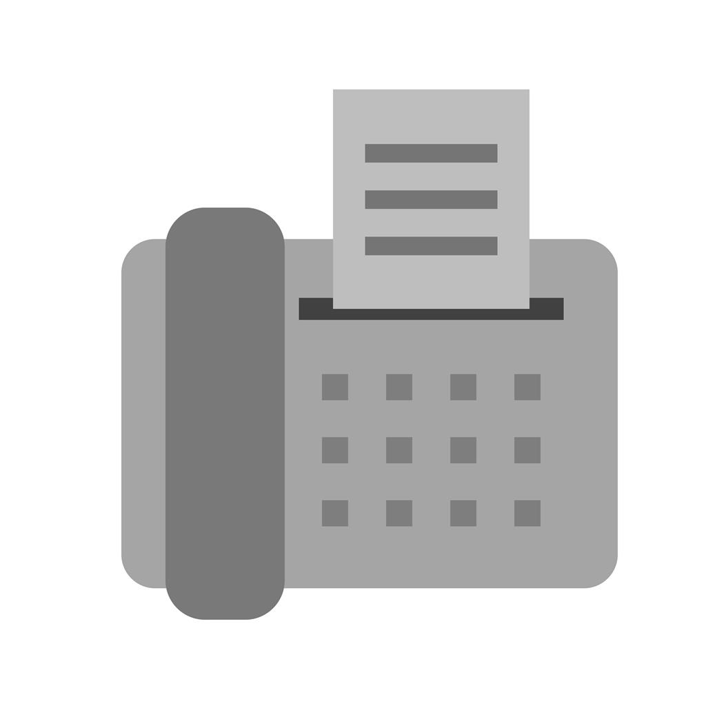 Fax Machine Greyscale Icon - IconBunny
