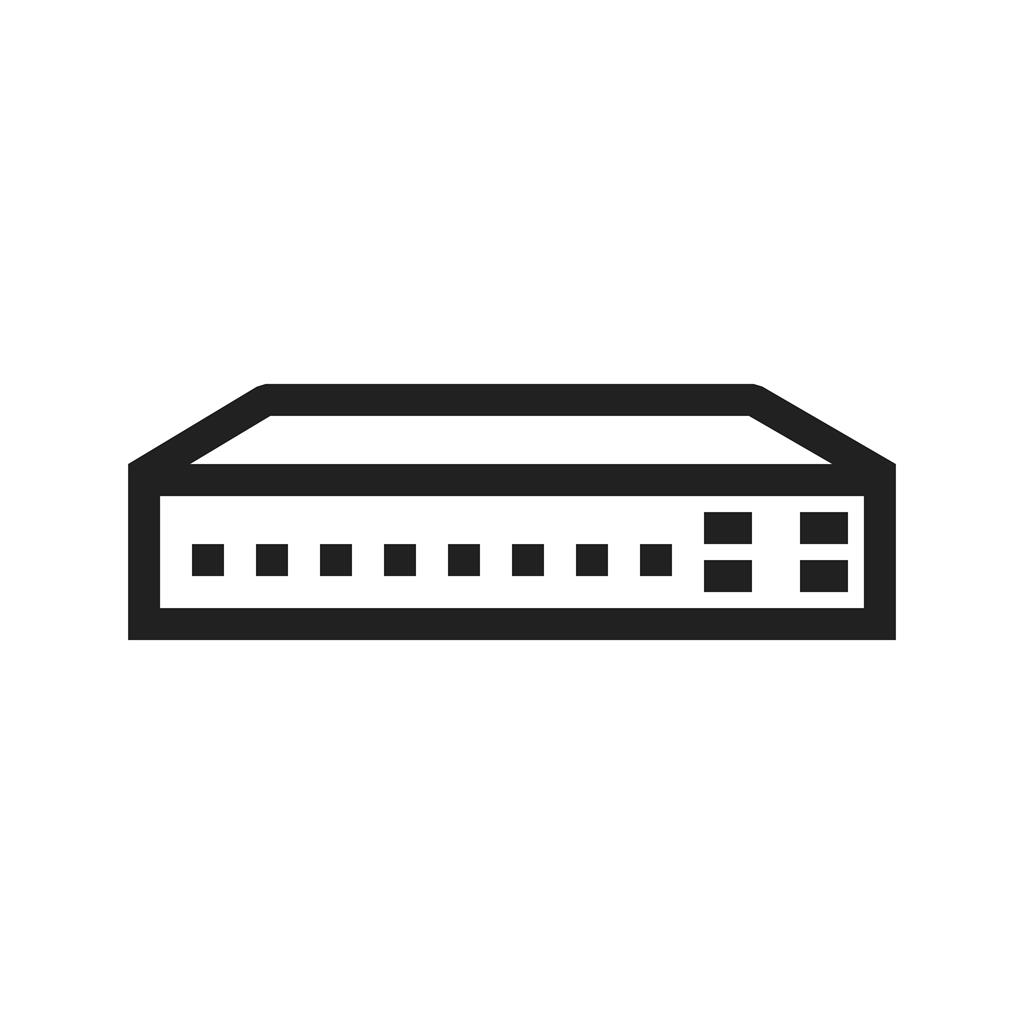 Network Switch II Line Icon - IconBunny