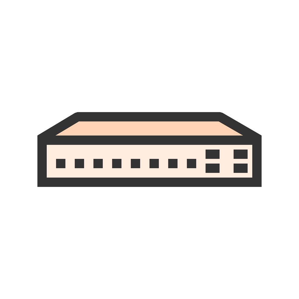 Network Switch II Line Filled Icon - IconBunny