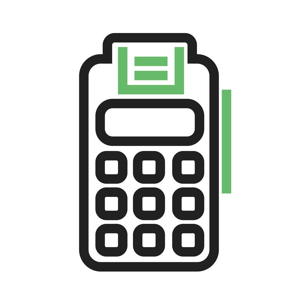 Free Utility Bill Payment Line Green Black Icon - IconBunny