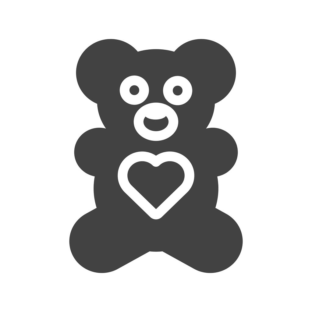 Stuffed Bear Glyph Icon - IconBunny