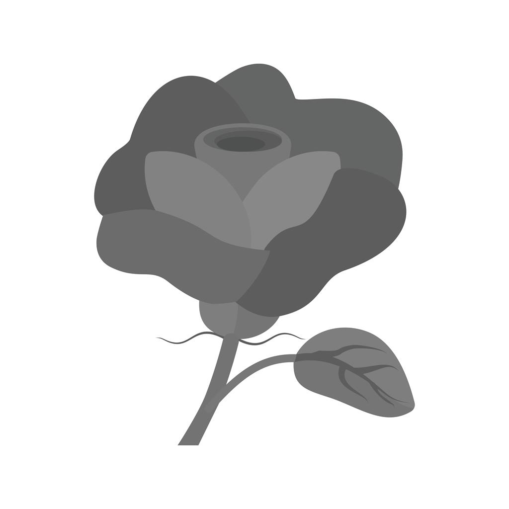 Rose Greyscale Icon - IconBunny