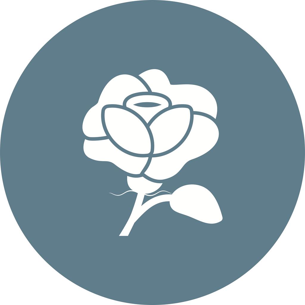 Rose Flat Round Icon - IconBunny