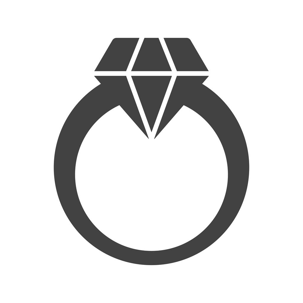 Diamond Ring Glyph Icon - IconBunny
