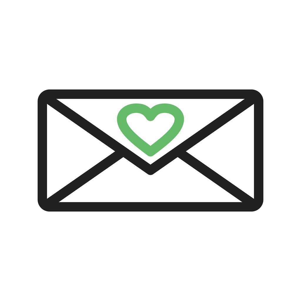 Envelope Line Green Black Icon - IconBunny