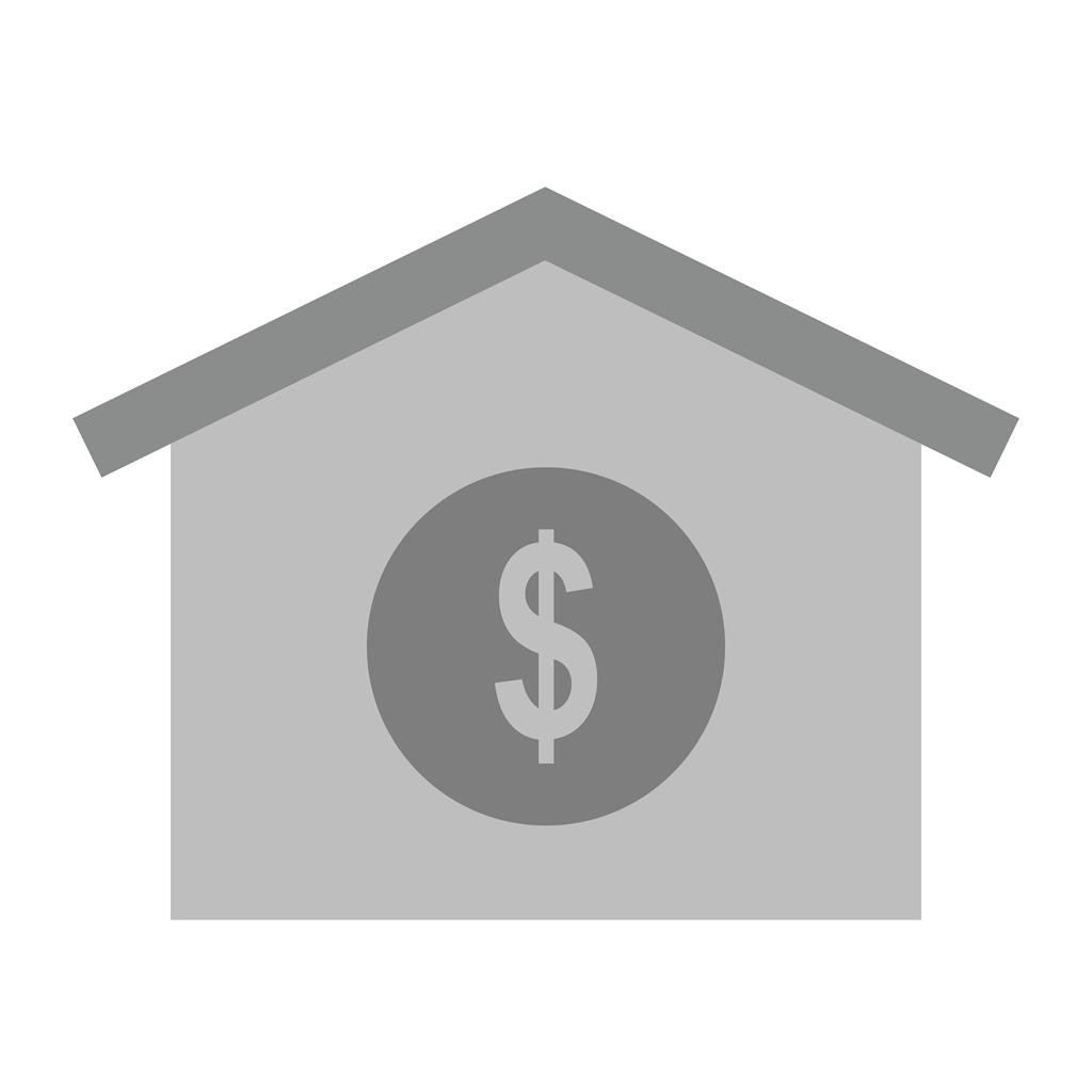 House Loan Greyscale Icon - IconBunny
