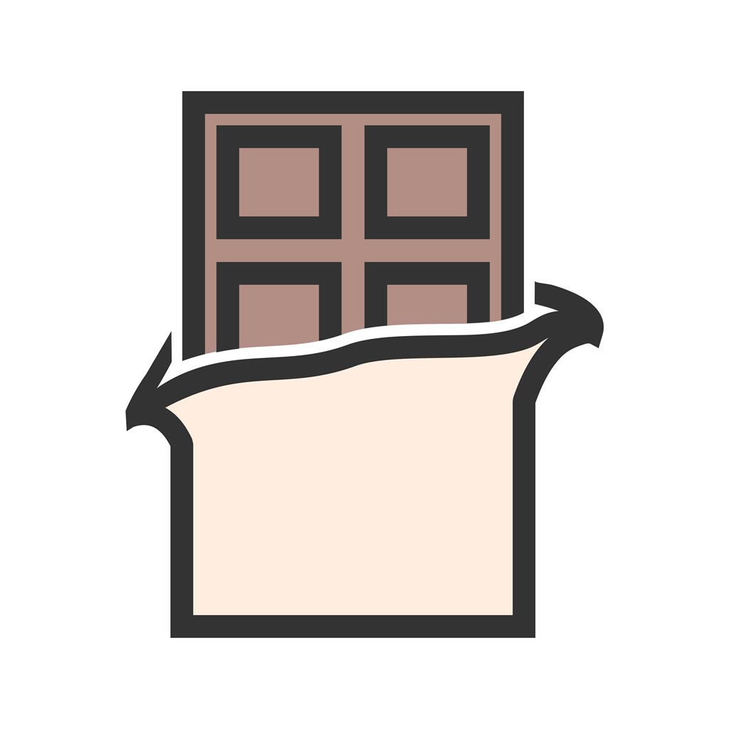 Chocolate Line Filled Icon - IconBunny