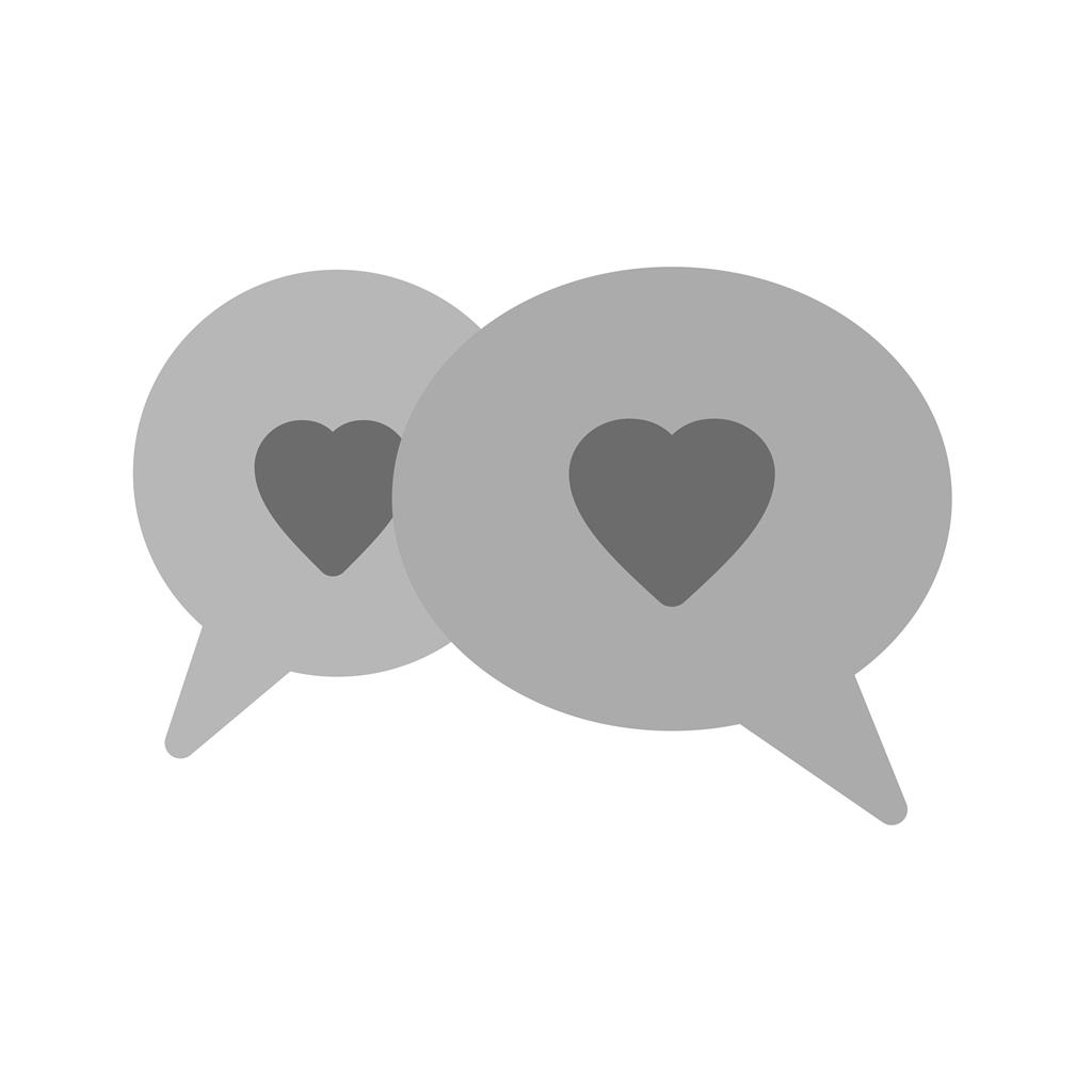 Chat Bubbles Greyscale Icon - IconBunny