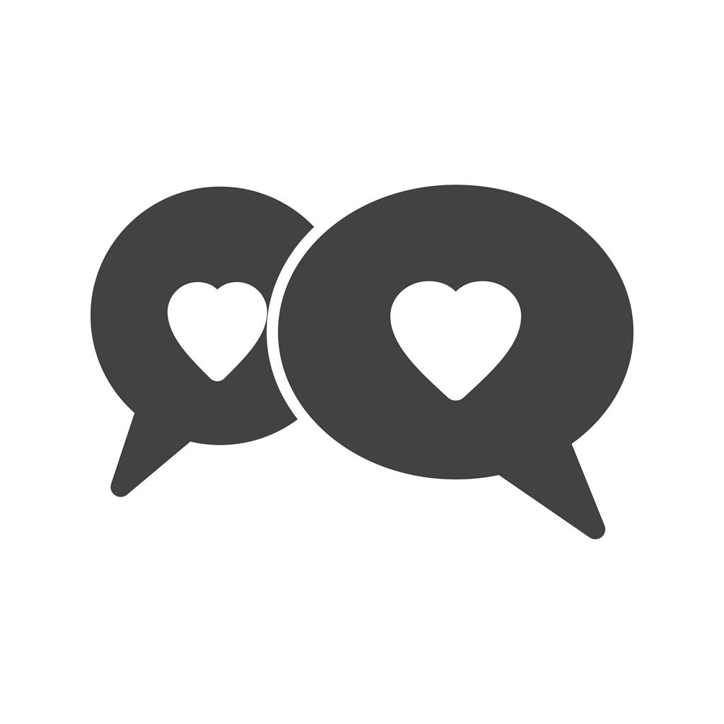 Chat Bubbles Glyph Icon - IconBunny