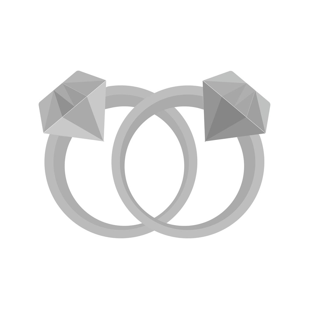 Rings Greyscale Icon - IconBunny