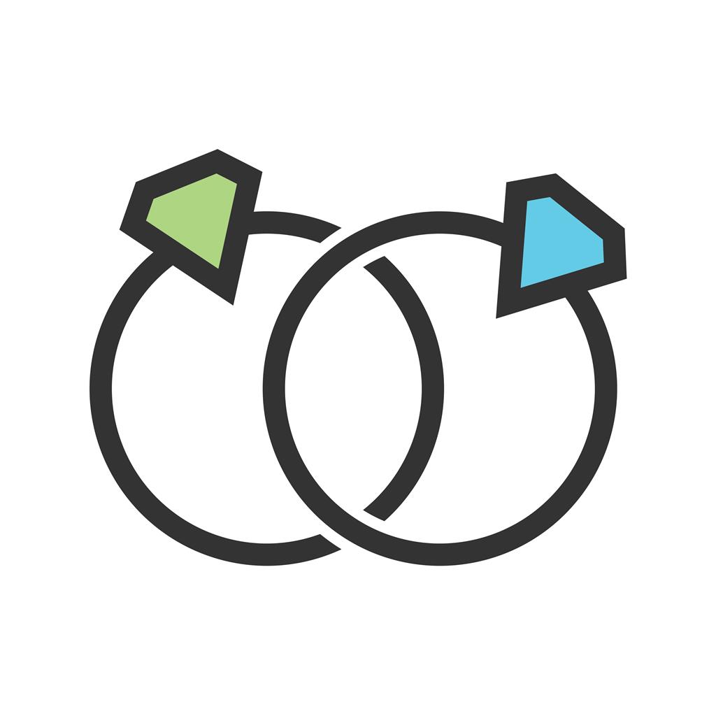 Rings Line Filled Icon - IconBunny