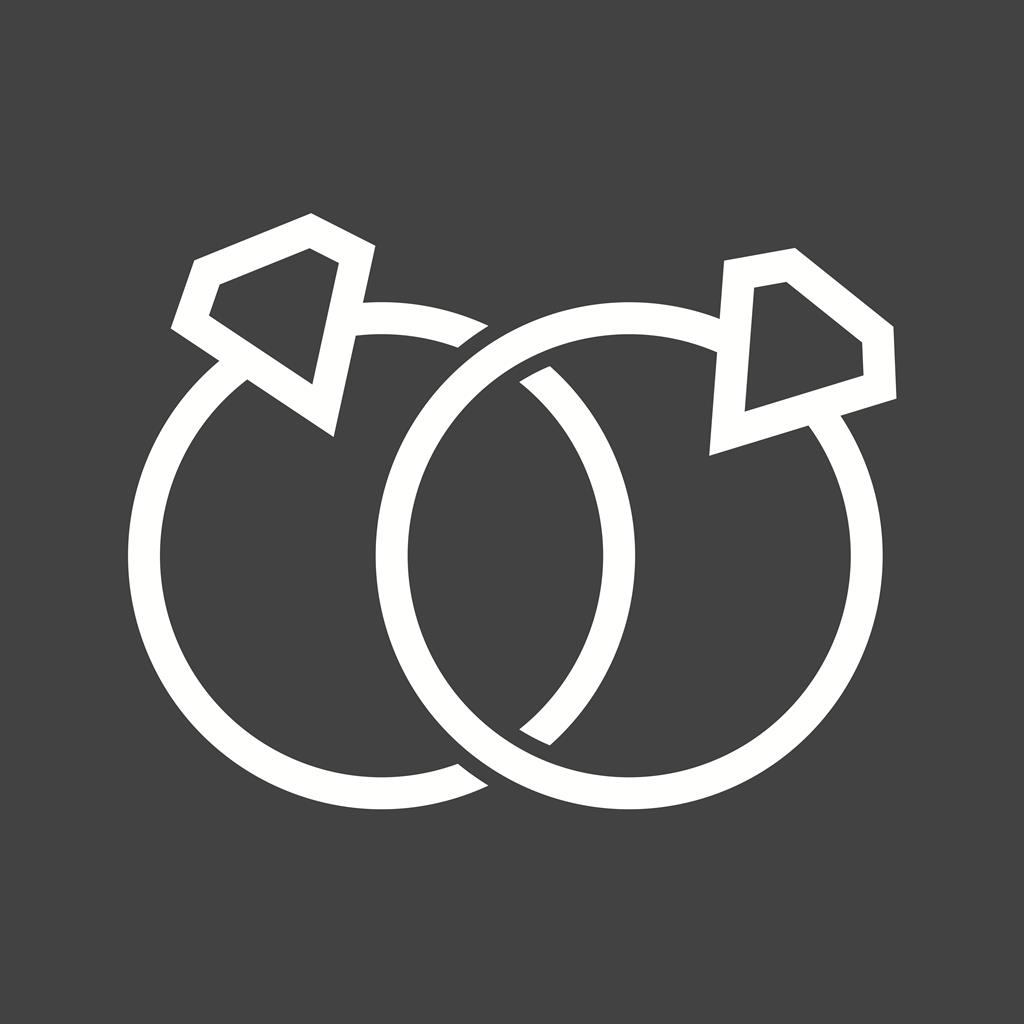 Rings Line Inverted Icon - IconBunny